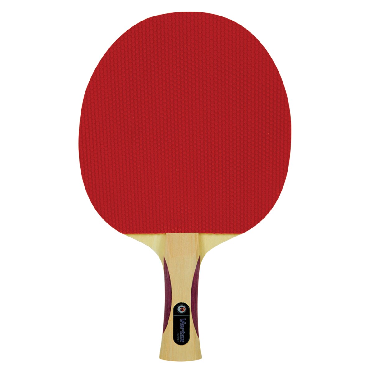 Butterfly Vortex Racket (Pips-out 1.5mm): Close up of handle title side